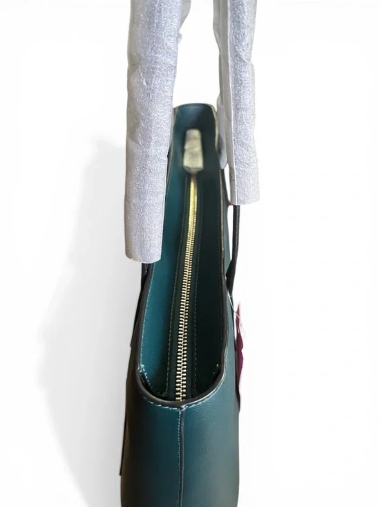 Kate Spade Colorblock Tote NWT Green Pink Leather Zip - Picture 9 of 16